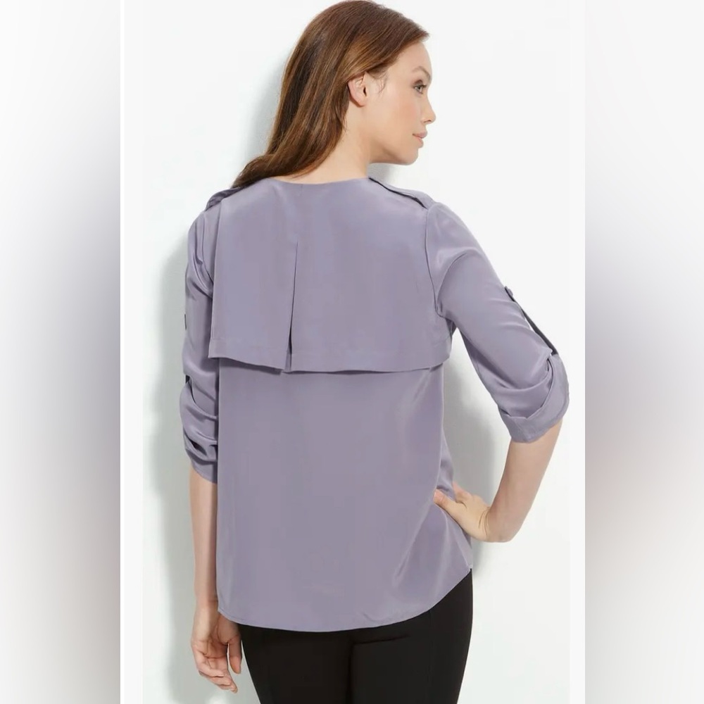 BCBG Maxazria Drew Silk Blouse Women’s Size S/M - Picture 2 of 7
